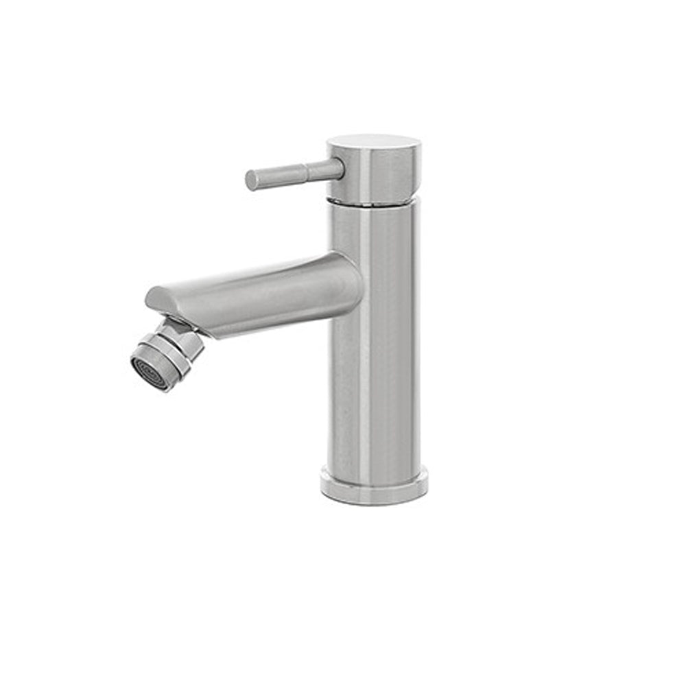 Miscelatore bidet monocomando in acciaio inox Rubiflux Serie Paris Modello Gris - Spazzolato
