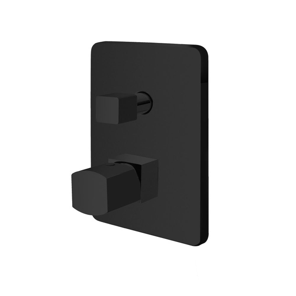 Miscelatore monocomando incasso doccia con deviatore a due vie Serie Lilium Modello Black Rubiflux - Nero Opaco