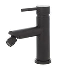 Kit miscelatore lavabo alto + bidet + doccia a due vie RubiFlux serie Paris Modello Noir con piletta clic-clac - Nero Opaco