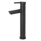 Kit miscelatore lavabo alto + bidet + doccia a una via RubiFlux serie Paris Modello Noir con piletta clic-clac - Nero Opaco