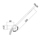 Set doccia duplex Paffoni Level abs cromo con supporto a muro
