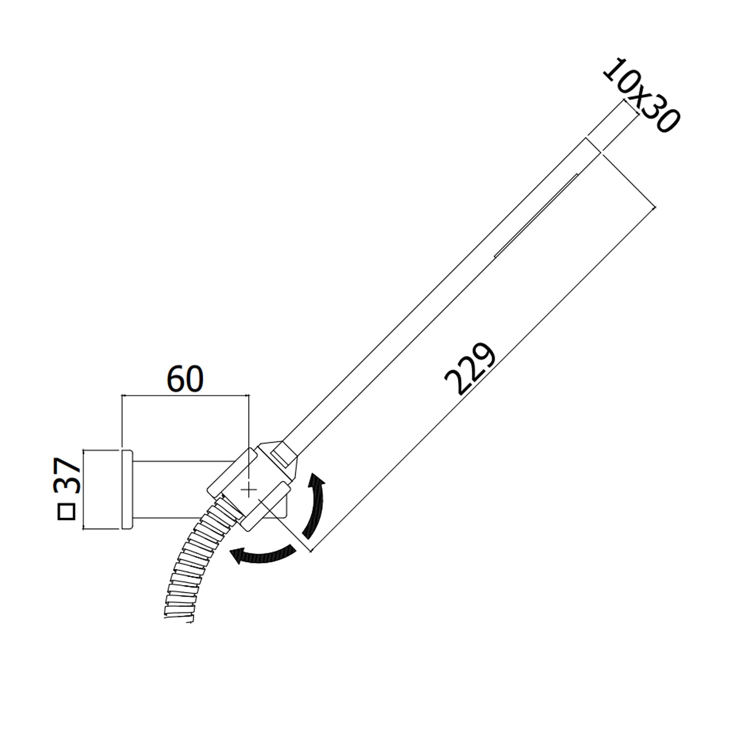 Set doccia duplex Paffoni Level abs cromo con supporto a muro
