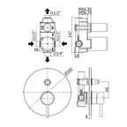Miscelatore doccia da incasso con deviatore Paffoni Light Exclusive Edition Nero Opaco
