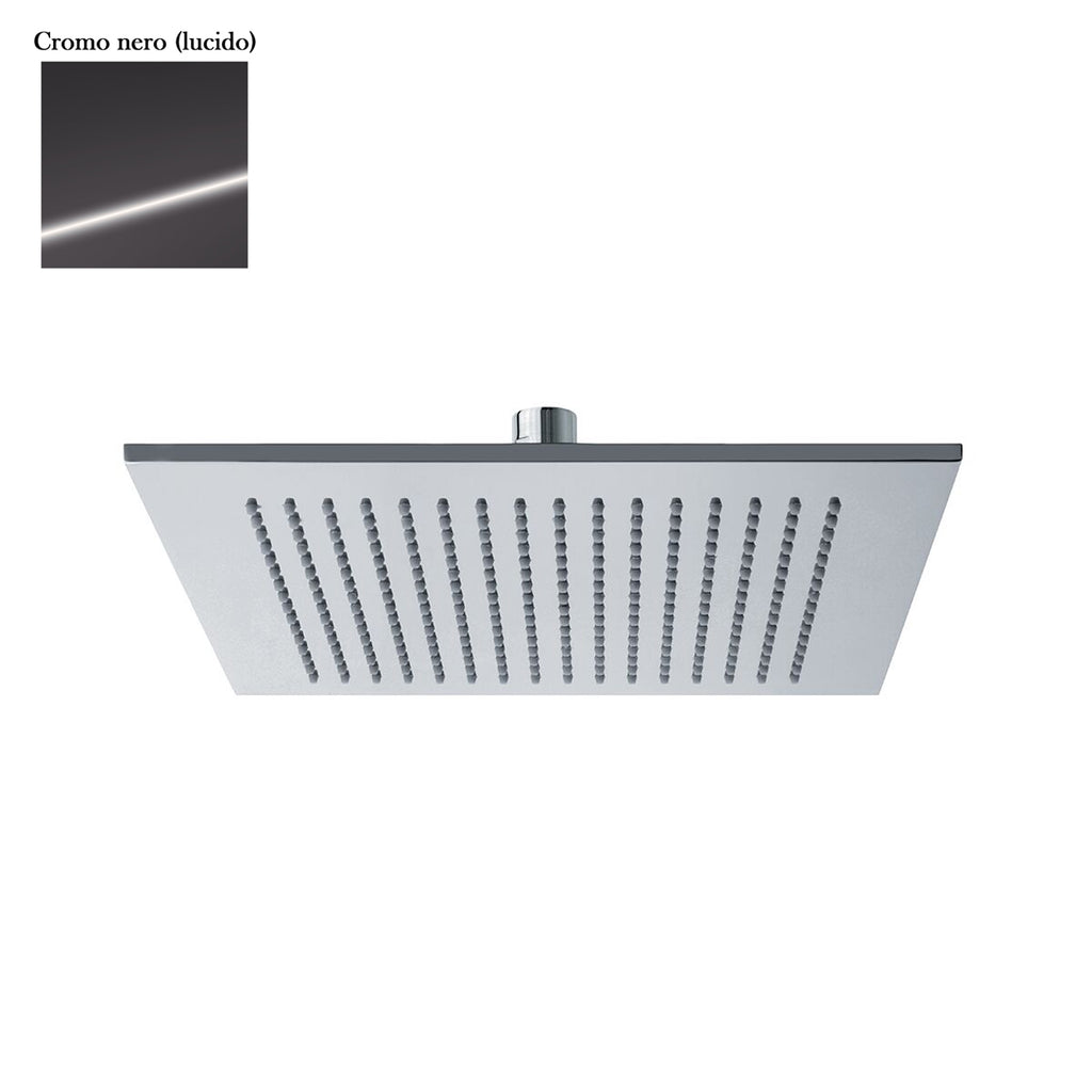 Soffione Parigi 250mm monogetto e ispezionabile cromo nero