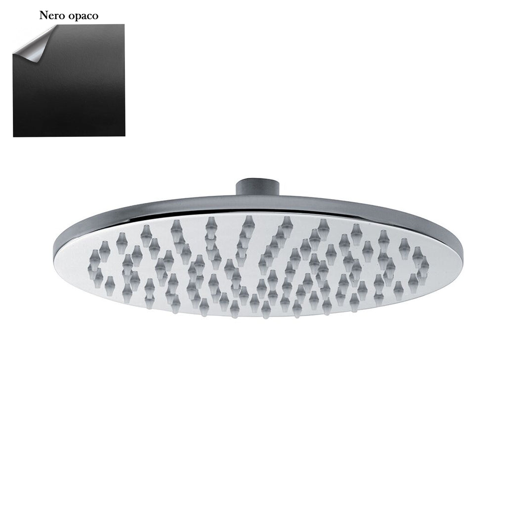 Soffione tondo Linz 200mm monogetto e ispezionabile nero