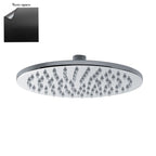 Soffione tondo Linz 200mm monogetto e ispezionabile nero