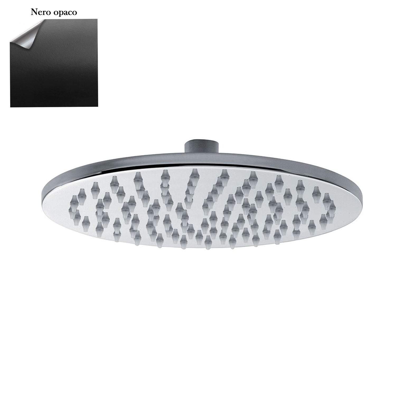 Soffione tondo Linz 300mm monogetto e ispezionabile nero