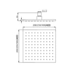 Soffione Calais 250mm monogetto e ispezionabile bianco
