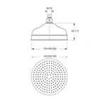 Soffione Lord AC 200mm monogetto e ispezionabile rame