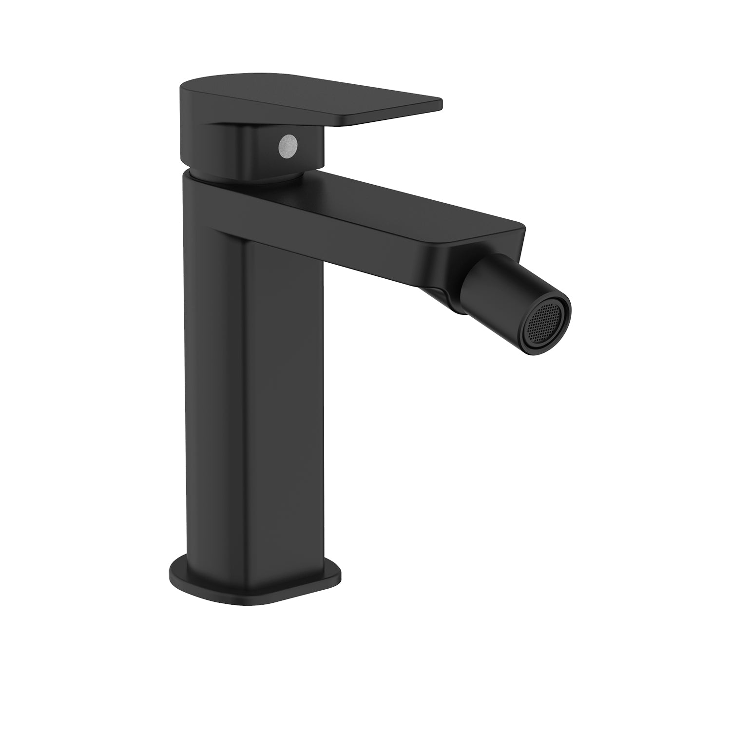 Miscelatore monocomando Bidet di colore nero RubiFlux Dock completo di piletta click clack