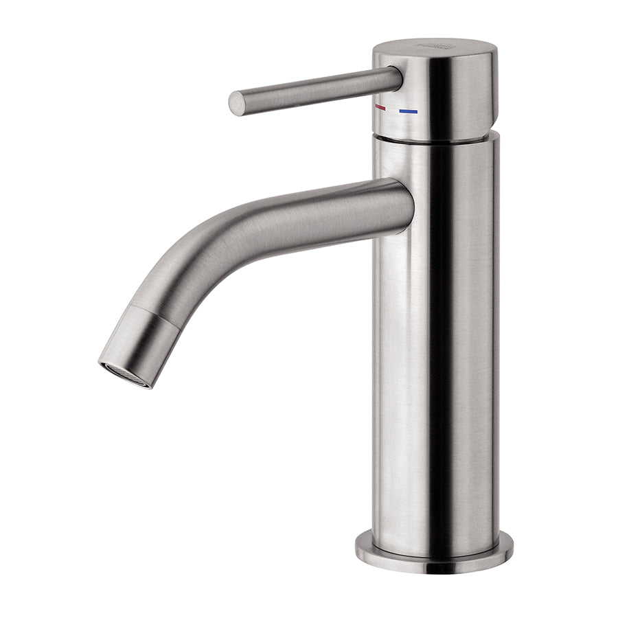 Paffoni miscelatore lavabo in ottone finitura Steel Looking effetto acciaio. Light Exclusive Edition