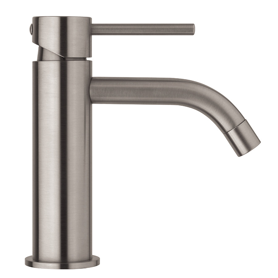 Paffoni miscelatore lavabo in ottone finitura Steel Looking effetto acciaio. Light Exclusive Edition