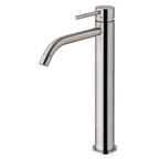 Paffoni miscelatore lavabo alto in ottone finitura Steel Looking effetto acciaio. Light Exclusive Edition