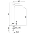 Paffoni miscelatore lavabo alto in ottone finitura Steel Looking effetto acciaio. Light Exclusive Edition