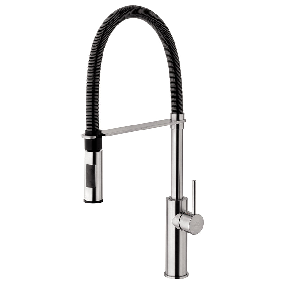 Miscelatore cucina alto Paffoni Light Exclusive Edition Steel Looking e Nero Opaco