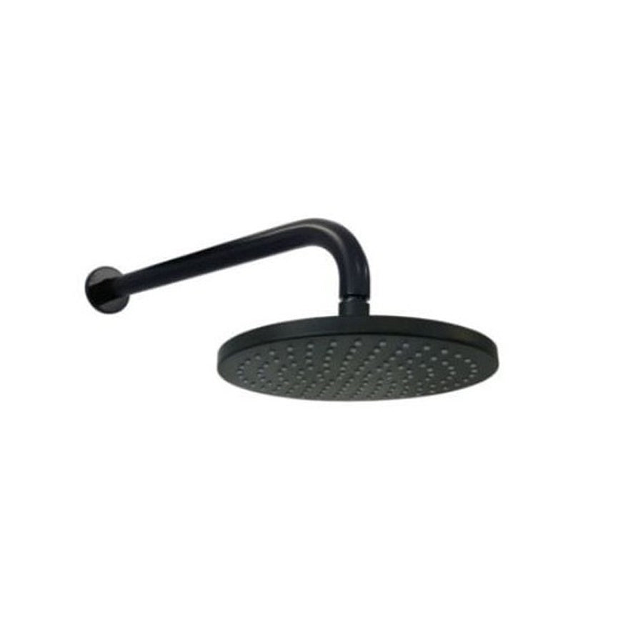 Soffione doccia tondo Paffoni Master diametro 225 mm con braccio doccia da 40 cm linea Exclusive Edition Nero Opaco