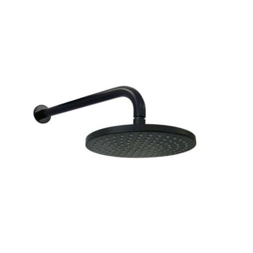 Soffione doccia tondo Paffoni Master diametro 225 mm con braccio doccia da 40 cm linea Exclusive Edition Nero Opaco
