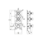 Corpo incasso per miscelatori vasca serie Modular Box modello MDBOX018 Paffoni