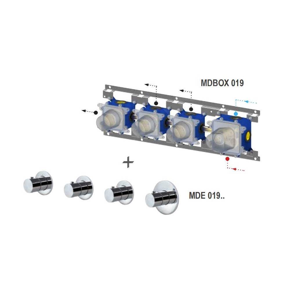 Set Esterno doccia Termostatico ad Incasso 3 Funzioni serie Modular Box modello Mde019cr Cromo Paffoni