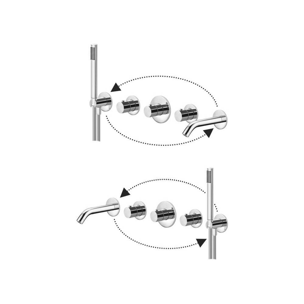 Set Esterno vasca termostatico serie Modular Box modello Mde001cr Cromo Paffoni