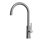 Miscelatore cucina in acciaio Inox 316L Satinato modello Kitchen canna tonda di Tubico