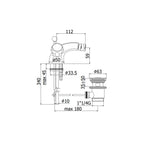 Rubinetto Bidet Monoforo serie Danubio modello DA135CR Cromo Paffoni