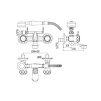 Rubinetto Vasca con Set Doccetta serie Danubio modello DA923CR Cromo Paffoni