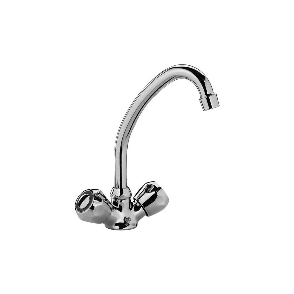 Rubinetto lavello monoforo con canna orientabile serie Danubio modello DA074CR cromo Paffoni
