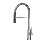 Miscelatore cucina in acciaio Inox 316L con doccetta e canna a molla Kitchen di Tubico