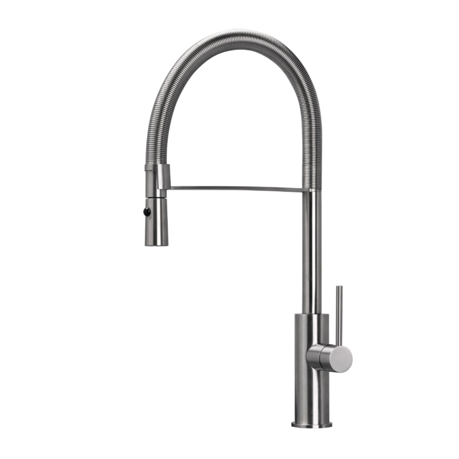Miscelatore cucina in acciaio Inox 316L con doccetta e canna a molla Kitchen di Tubico