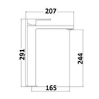 Miscelatore lavabo alto serie Ottomix in ottone cromato