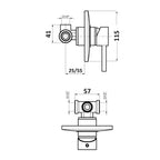 Composizione di miscelatori per lavabo alto