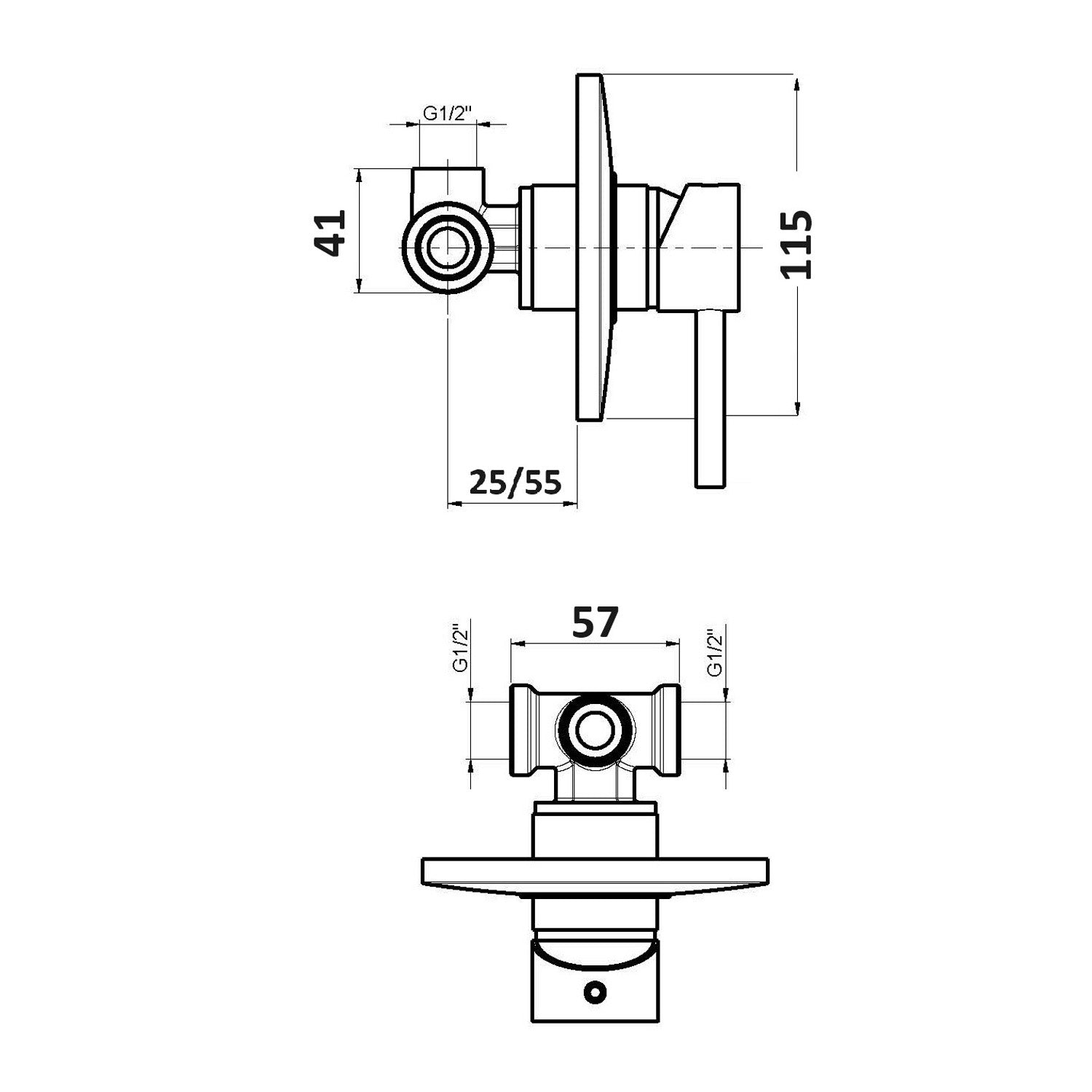 Composizione di miscelatori per lavabo alto