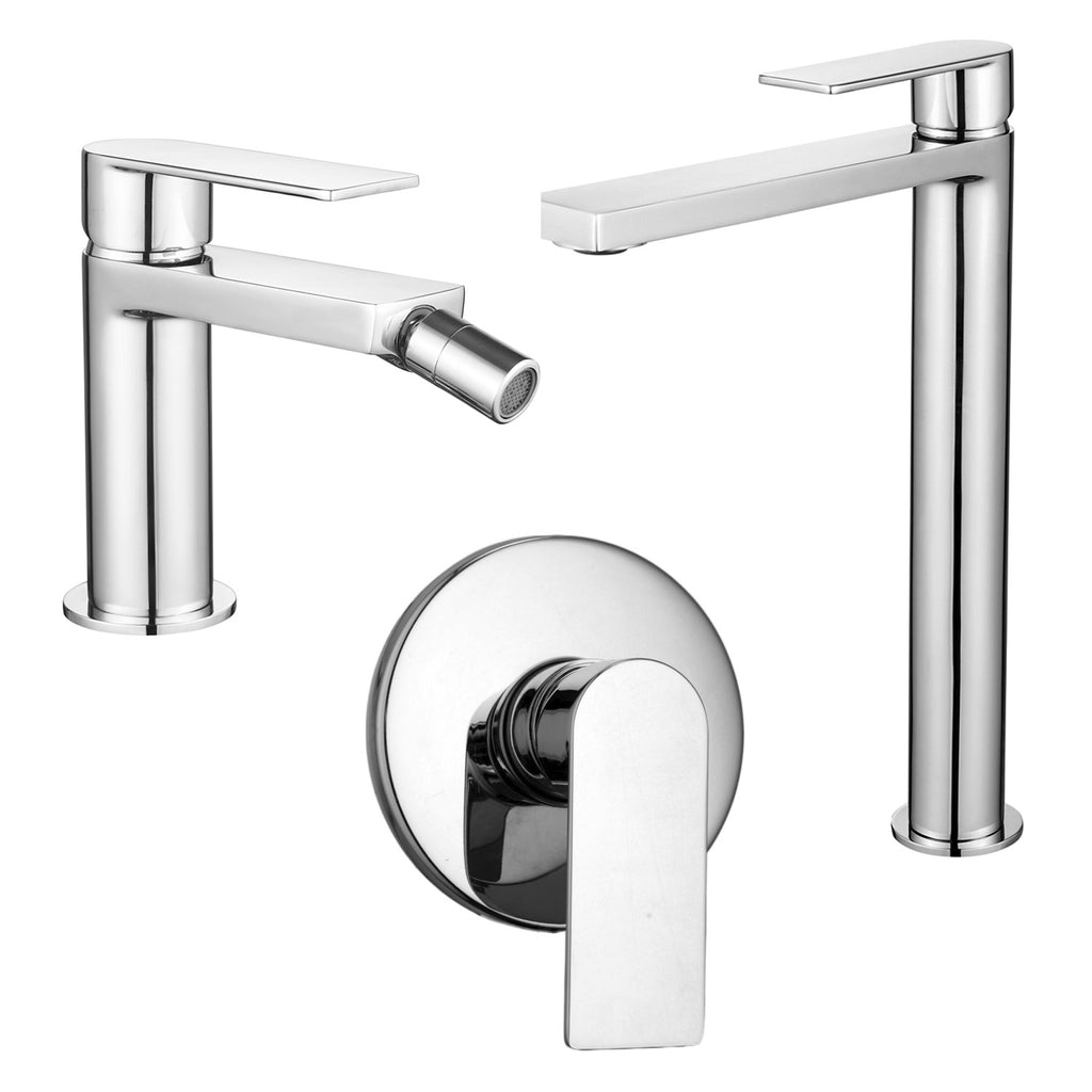 Composizione di miscelatori per lavabo alto