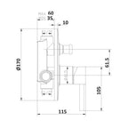 Composizione di miscelatori per lavabo incasso