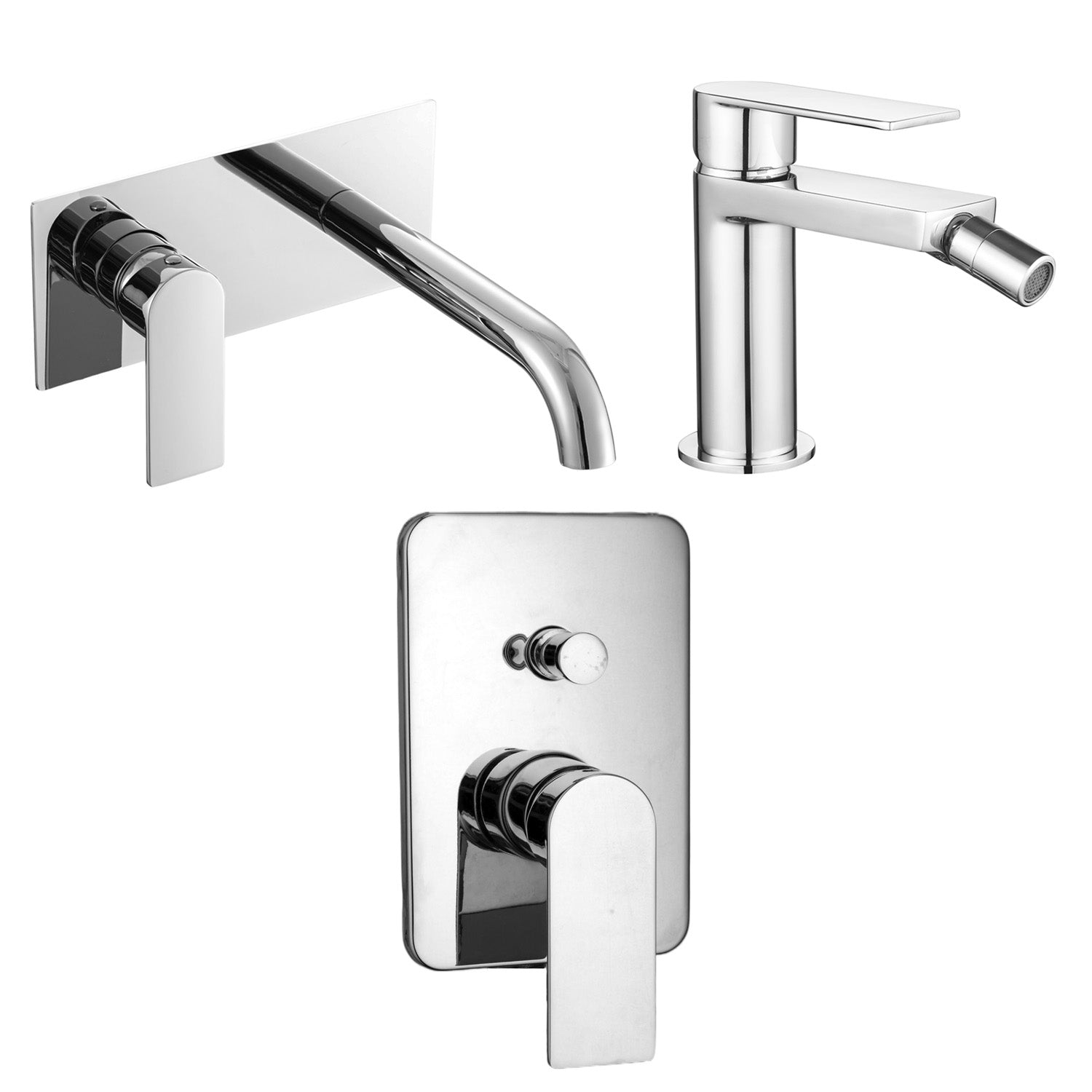 Composizione di miscelatori per lavabo incasso con easy box