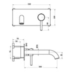 Composizione di miscelatori per lavabo incasso con easy box