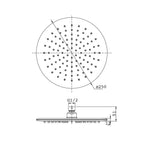 Soffione Sofia 250mm monogetto anticalcare