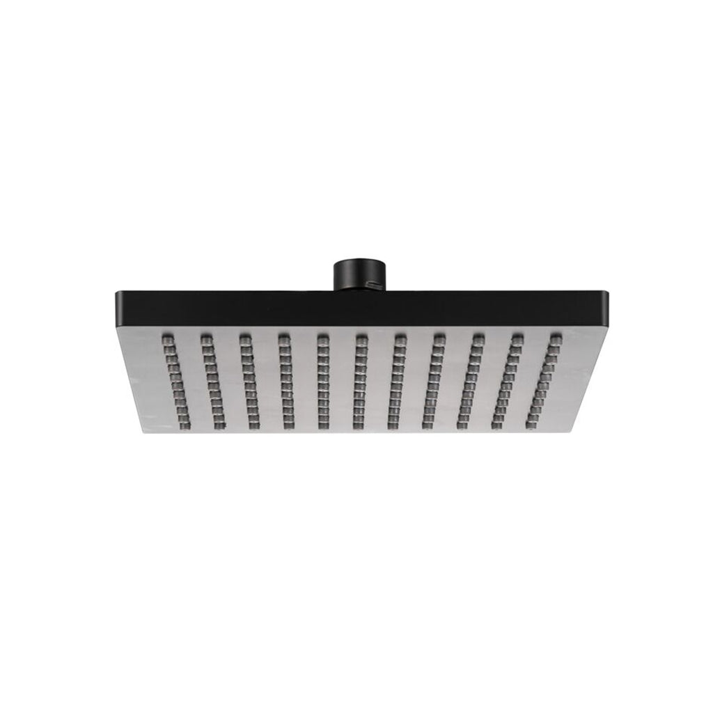 Soffione Derby 200mm anticalcare in abs nero