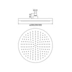 Soffione Chelsea 200mm anticalcare in abs