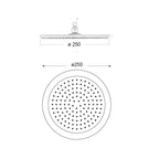 Soffione Smeraldo 245mm anticalcare in abs