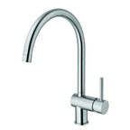 Miscelatore Lavello Monoforo in ottone rifinitura Steel Looking effetto Acciaio Paffoni Light Exclusive Edition.